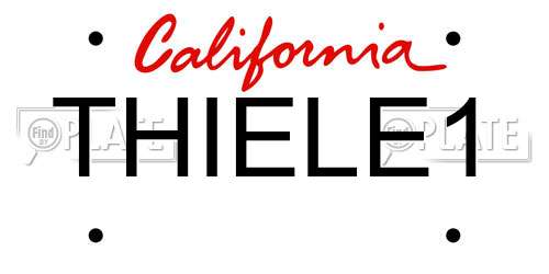 THIELE1 California License Plate