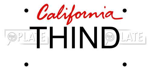 THIND California License Plate