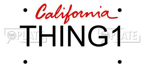 THING1 California License Plate