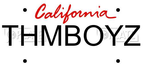 THMBOYZ California License Plate