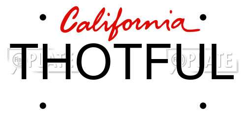 THOTFUL California License Plate