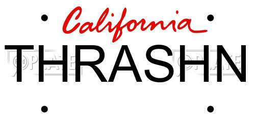 THRASHN California License Plate