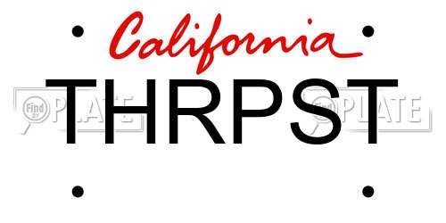 THRPST California License Plate