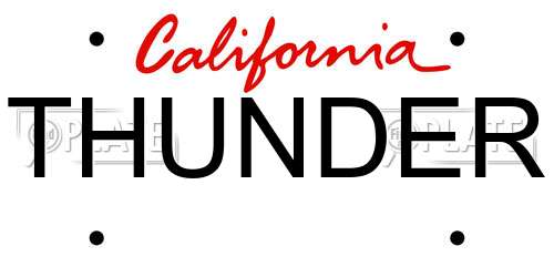 THUNDER California License Plate