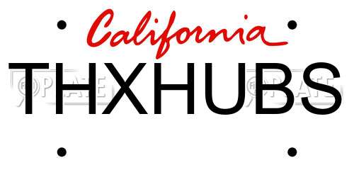 THXHUBS California License Plate