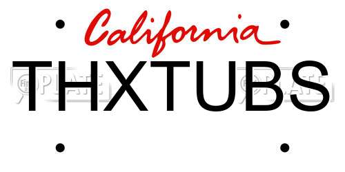 THXTUBS California License Plate