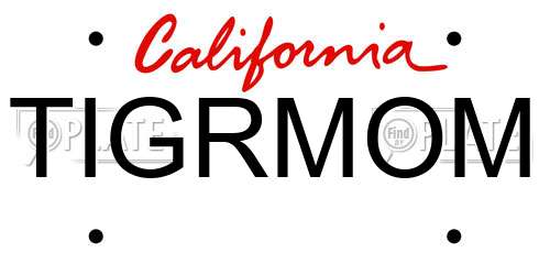 TIGRMOM California License Plate
