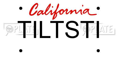 TILTSTI California License Plate