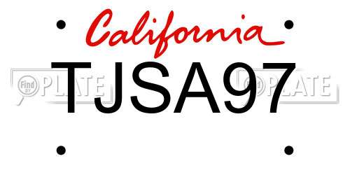 TJSA97 California License Plate