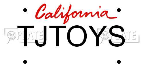 TJTOYS California License Plate