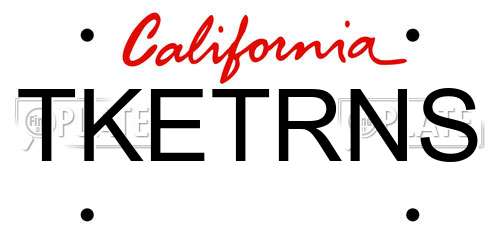 TKETRNS California License Plate