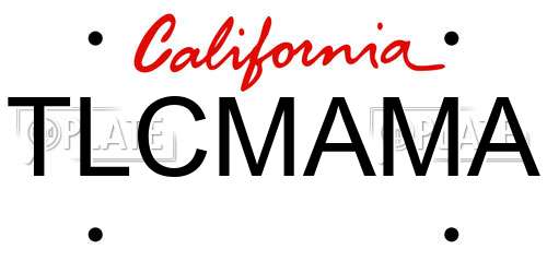TLCMAMA California License Plate