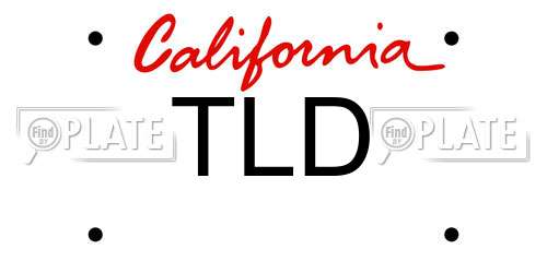 TLD California License Plate