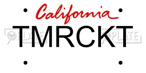 TMRCKT California License Plate