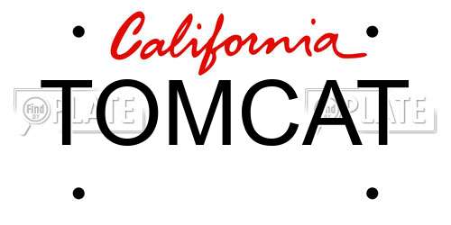 TOMCAT California License Plate