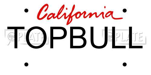 TOPBULL California License Plate