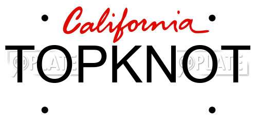 TOPKNOT California License Plate