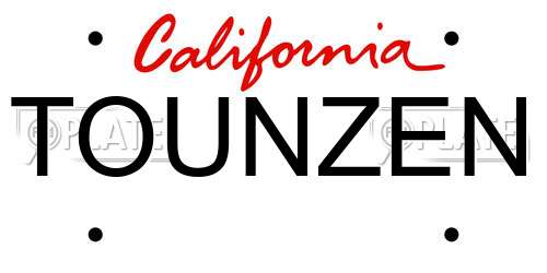 TOUNZEN California License Plate