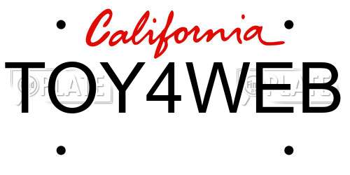 TOY4WEB California License Plate