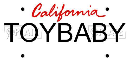 TOYBABY California License Plate