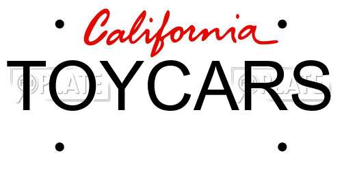 TOYCARS California License Plate