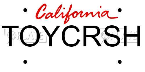 TOYCRSH California License Plate