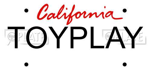 TOYPLAY California License Plate