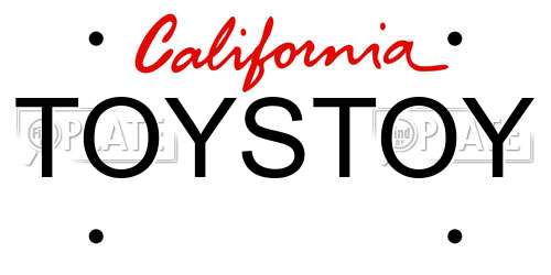 TOYSTOY California License Plate