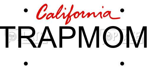 TRAPMOM California License Plate