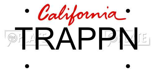 TRAPPN California License Plate