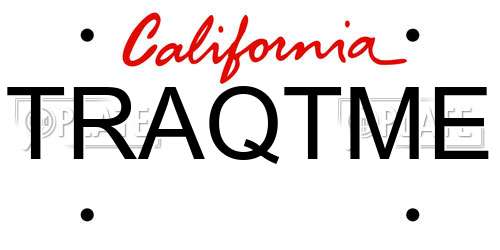TRAQTME California License Plate