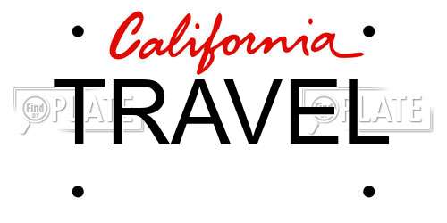 TRAVEL California License Plate