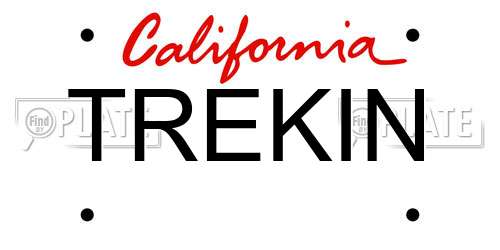TREKIN California License Plate