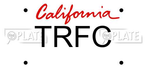 TRFC California License Plate
