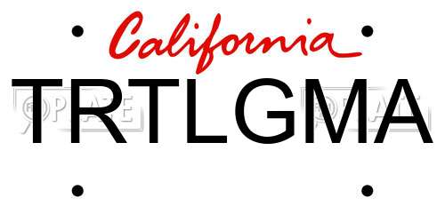 TRTLGMA California License Plate