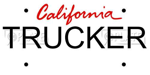 TRUCKER California License Plate