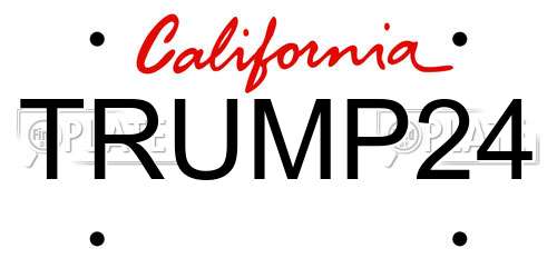 TRUMP24 California License Plate
