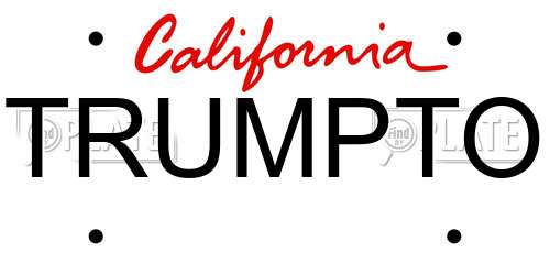 TRUMPTO California License Plate