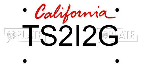 TS2I2G California License Plate