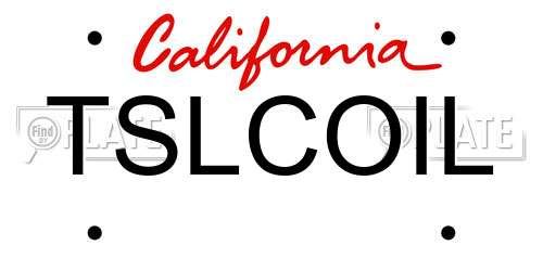 TSLCOIL California License Plate
