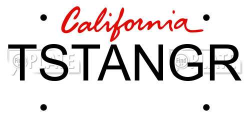 TSTANGR California License Plate