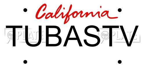 TUBASTV California License Plate