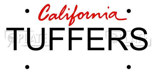 TUFFERS California License Plate