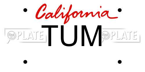 TUM California License Plate