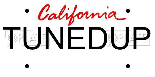 TUNEDUP California License Plate