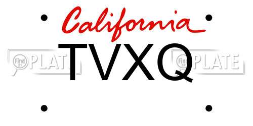 TVXQ California License Plate