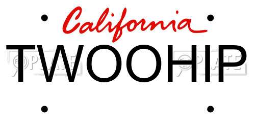 TWOOHIP California License Plate