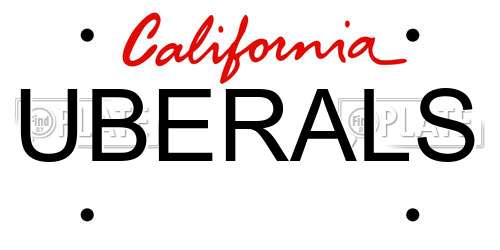 UBERALS California License Plate