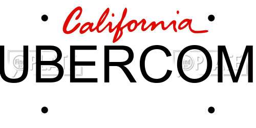 UBERCOM California License Plate