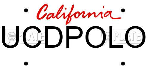UCDPOLO California License Plate